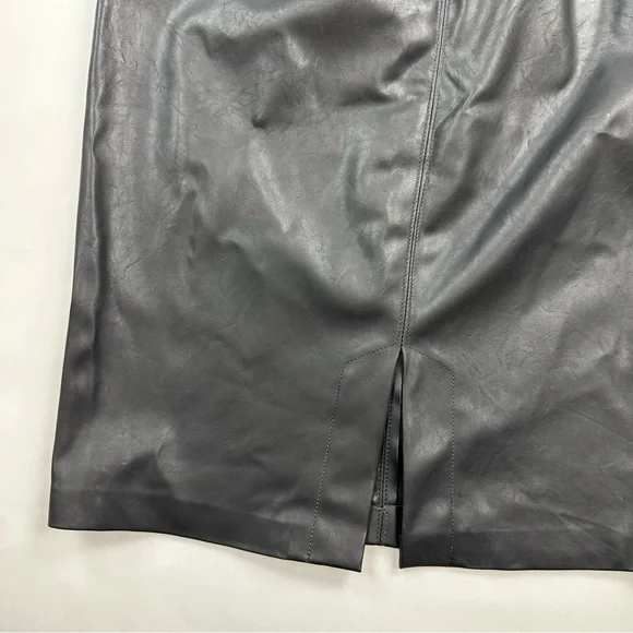 BLANK NYC Black Faux Leather Stretch Pencil Skirt Size 30 - Picture 8 of 11